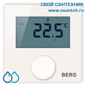 20497 BERG BT30L-230 Термостат электронный комнатный, дисплей с подсветкой, 230В, 2А, +10…+28 °C, ШИМ-регулирование, отопление/охлаждение