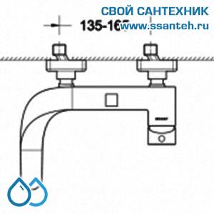 03400 BRAVAT F674108C-01(WA 0654) Wave Смеситель для ванны с коротким изливом, хром